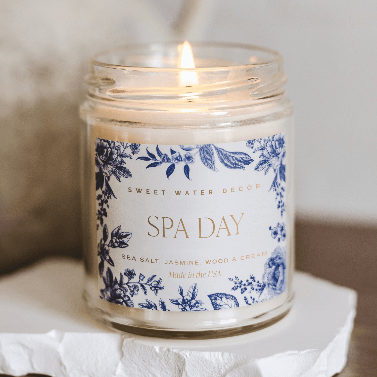 Spa Day Blue Delft Candle