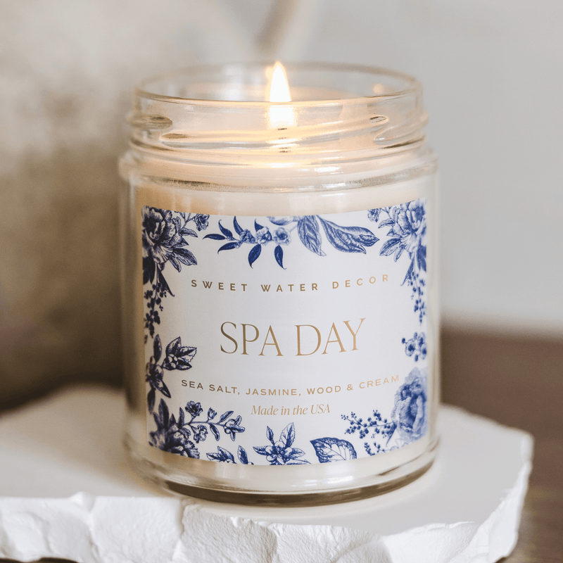 Spa Day Blue Delft Candle