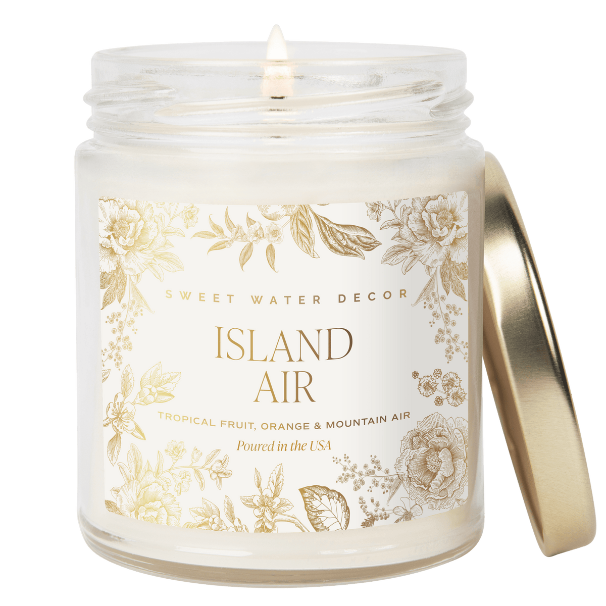 Island Air Floral Patterned Candle