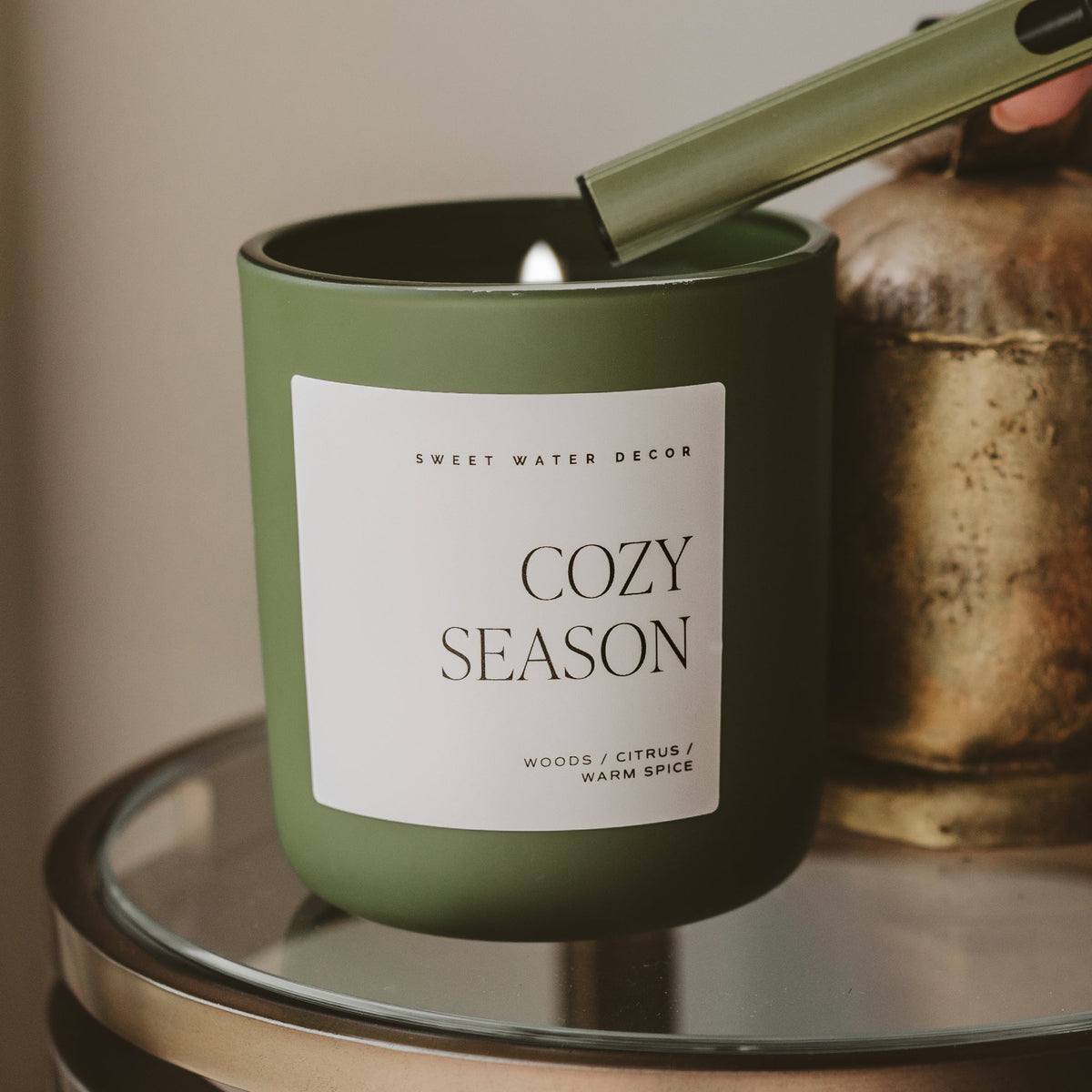 Cozy Season Soy Candle - Olive Matte Jar