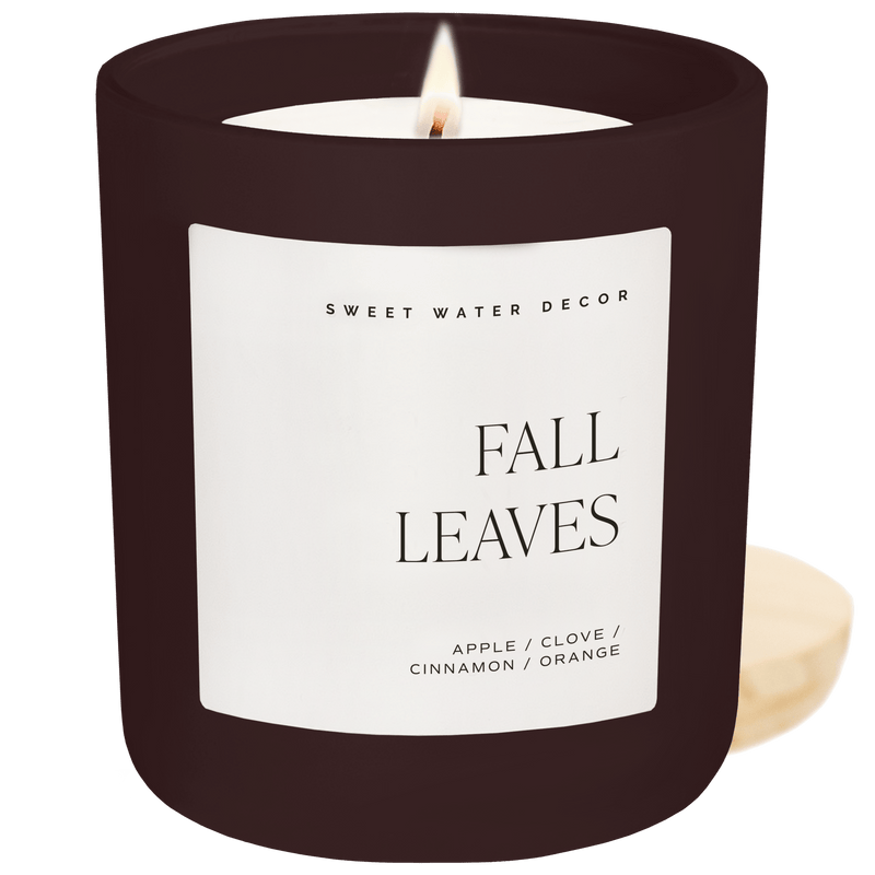 Fall Leaves Soy Candle | Brown Matte Jar