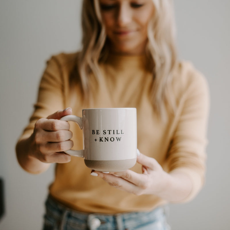 Be Still + Know Stoneware Coffee Mug