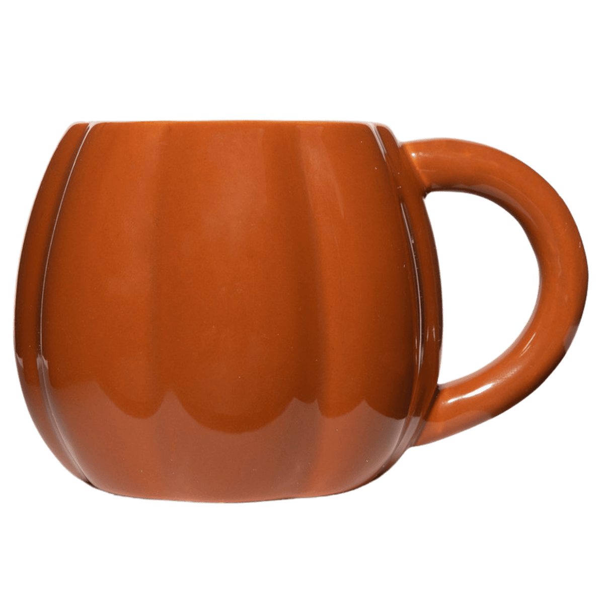 Orange Pumpkin Figural Coffee Mug