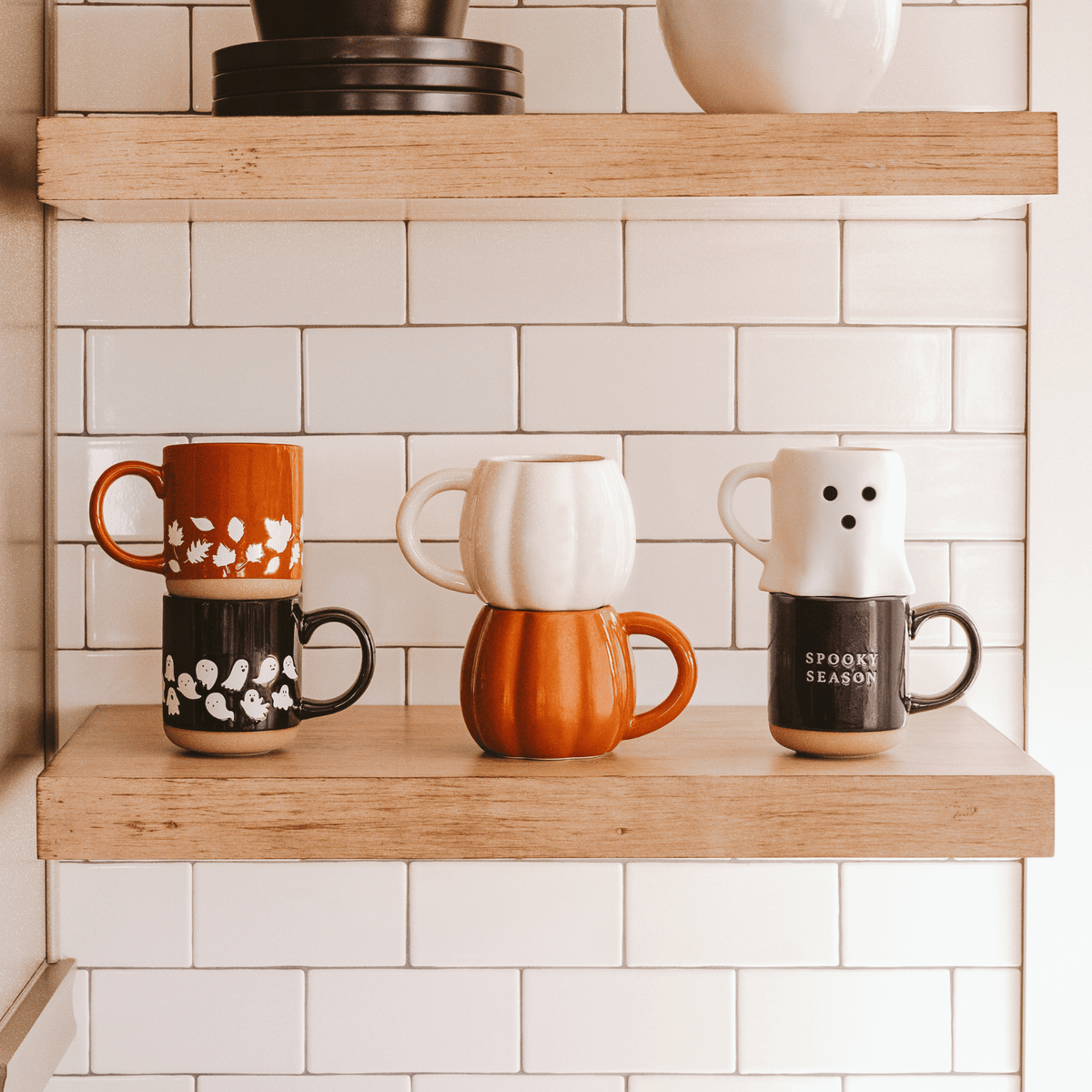 Orange Pumpkin Figural Coffee Mug