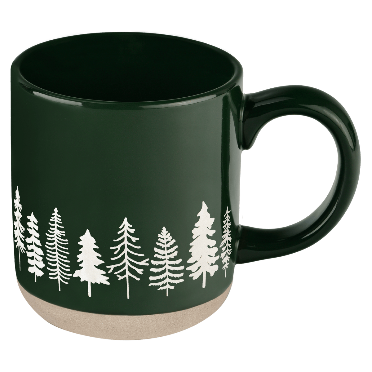 Pine Trees Stoneware Coffee Mug | 14 oz