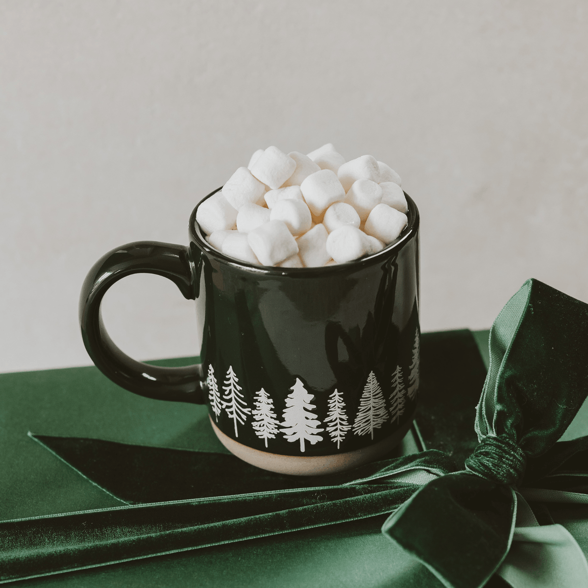 Pine Trees Stoneware Coffee Mug | 14 oz