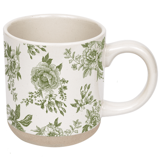 Green Delft Stoneware Coffee Mug