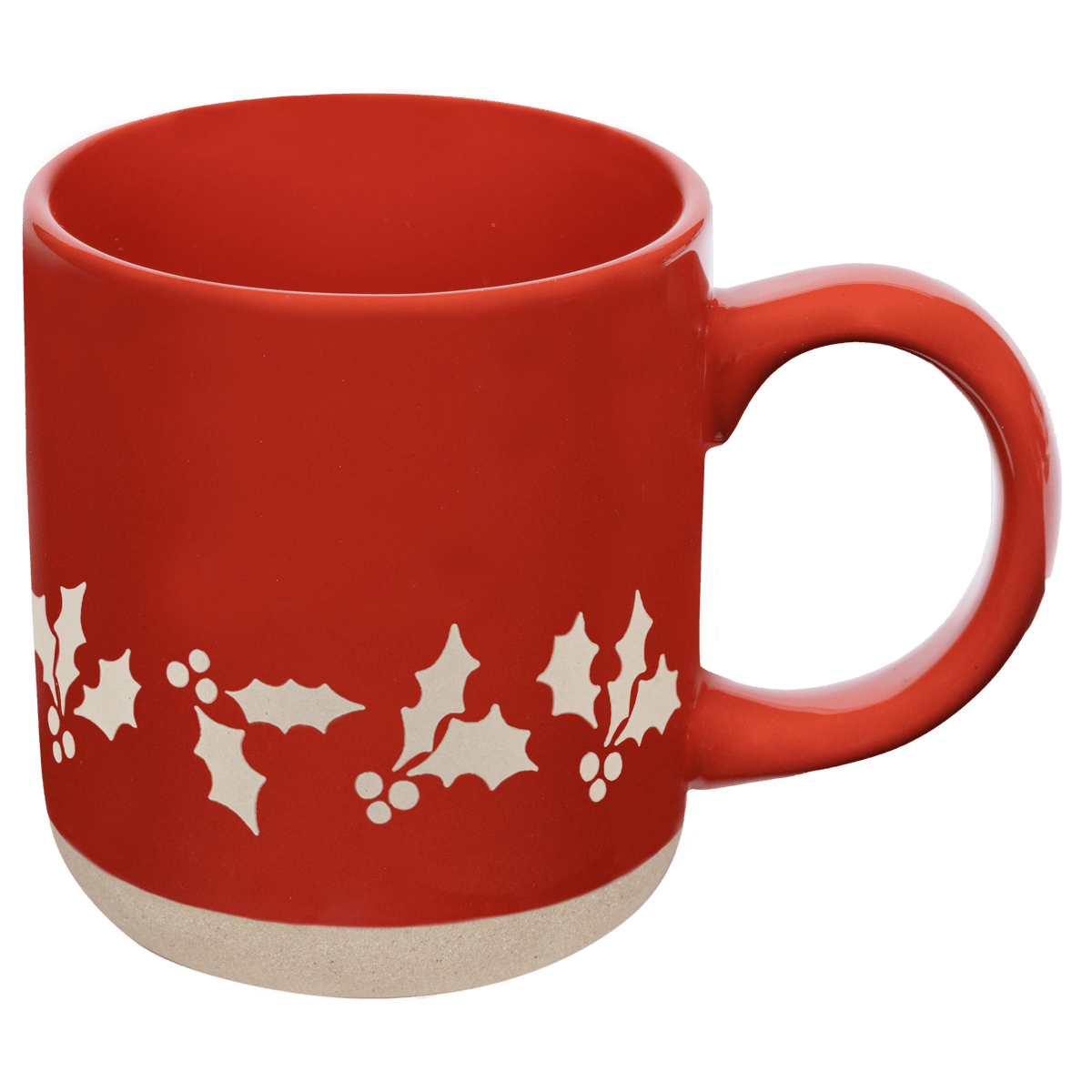 Holly Red Stoneware Coffee Mug | 14 oz