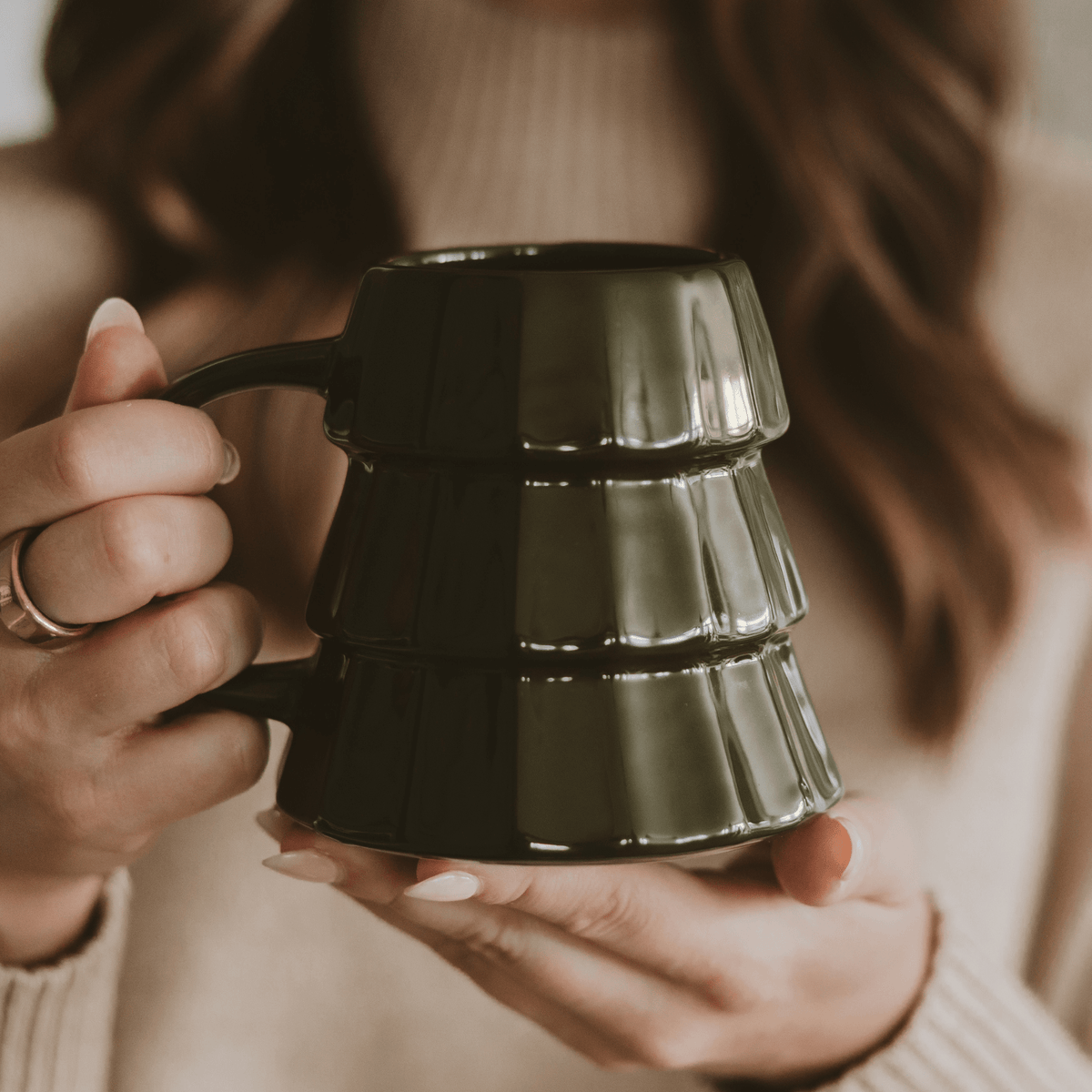 Green Tree Figural Coffee Mug | 17 oz