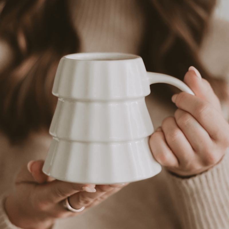 Cream Tree Figural Coffee Mug | 17 oz