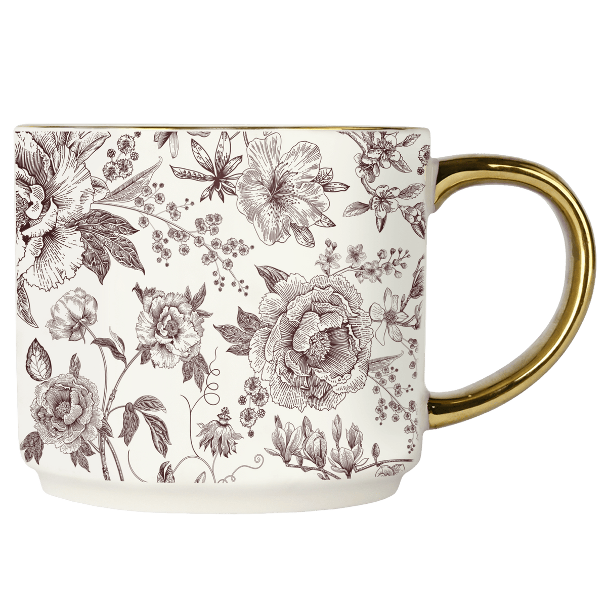 Brown Delft Coffee Mug