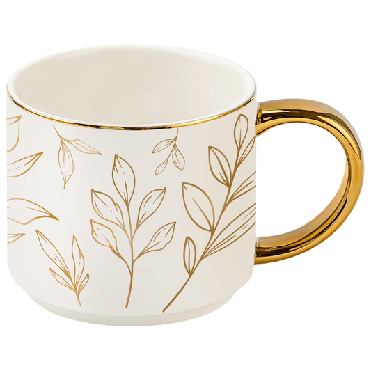 Gold Leaves Coffee Mug