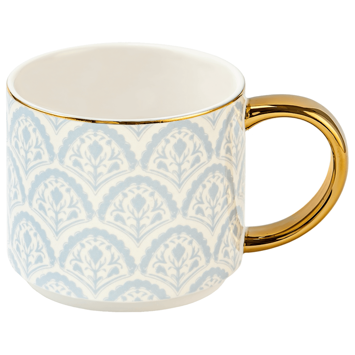 Blue Floral Quilt Coffee Mug