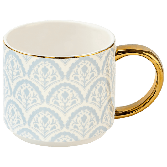 Blue Floral Quilt Coffee Mug