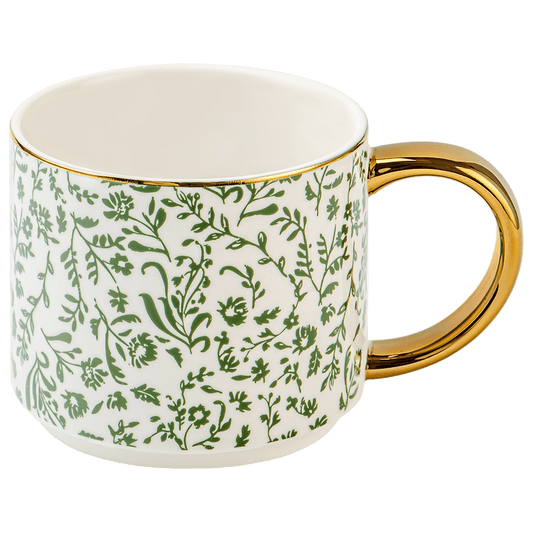 Green Ditsy Floral Coffee Mug