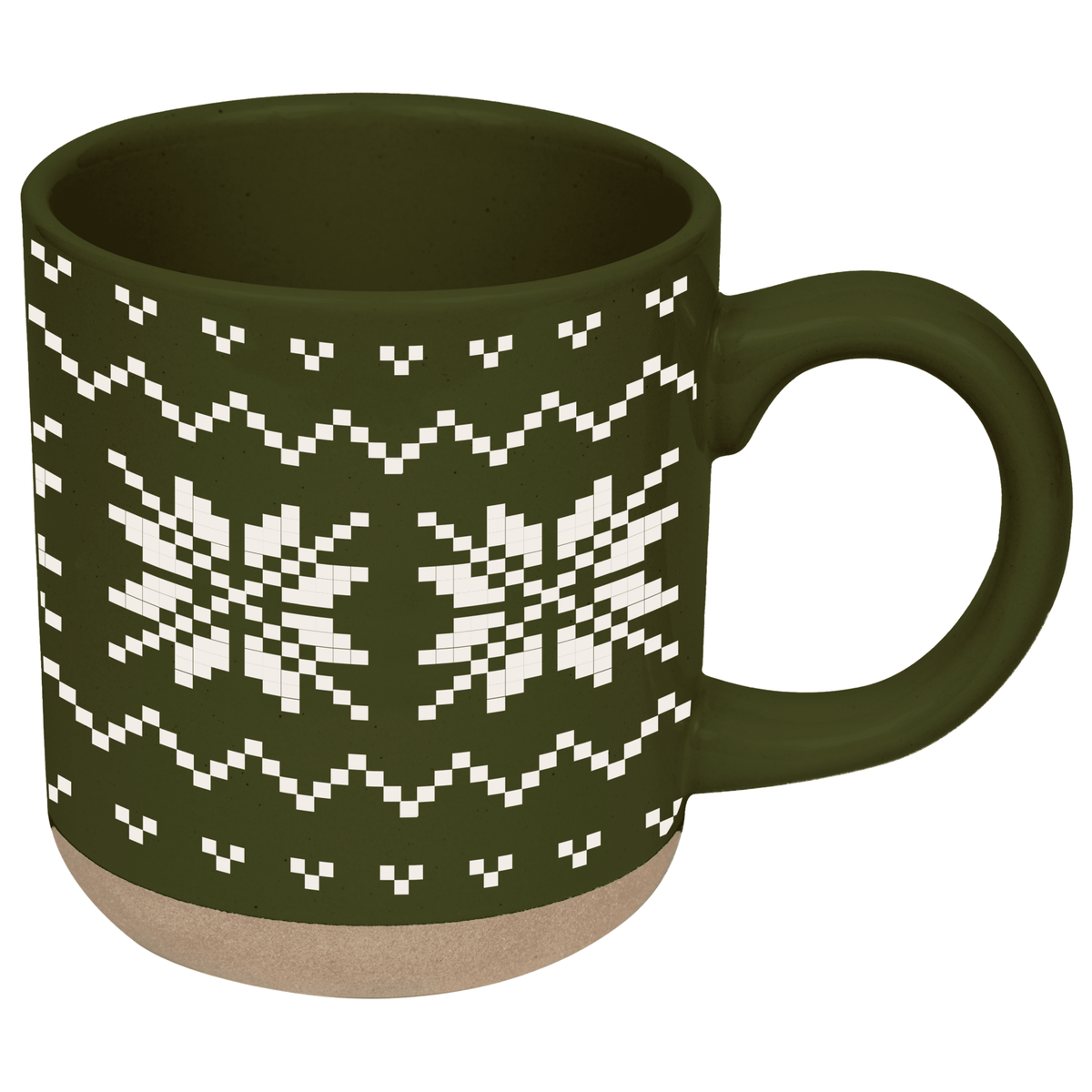 Green Fair Isle Sweater Stoneware Coffee Mug | 14 oz