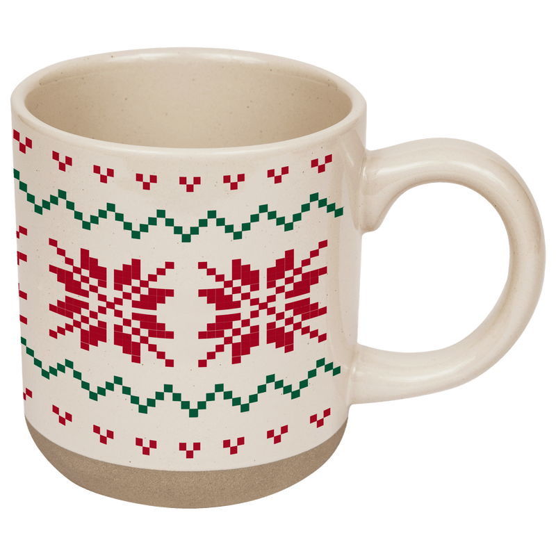Fair Isle Sweater Stoneware Coffee Mug | 14 oz