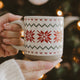 Fair Isle Sweater Stoneware Coffee Mug | 14 oz