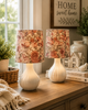 Vintage Floral Accent Lamps - Set of 2