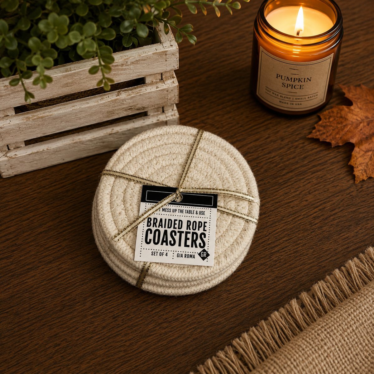 Fall Fabric Coasters