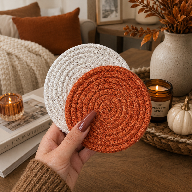 Fall Fabric Coasters