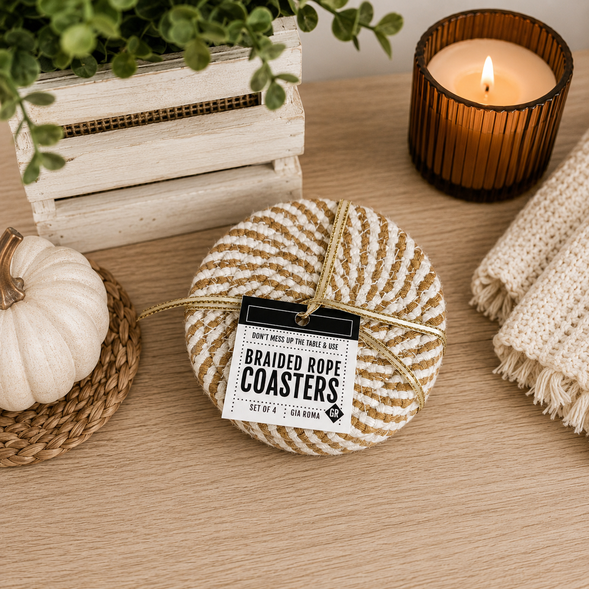 Fall Fabric Coasters