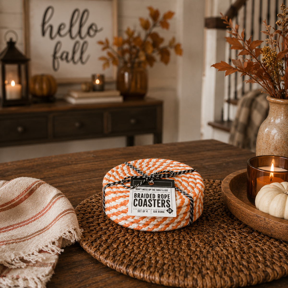 Fall Fabric Coasters