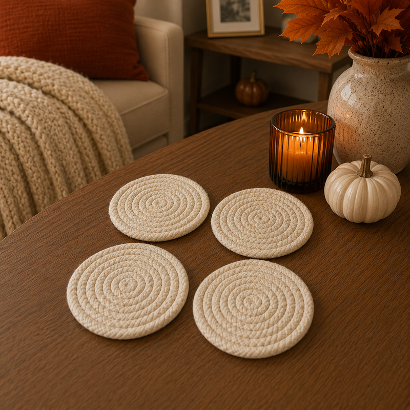 Fall Fabric Coasters