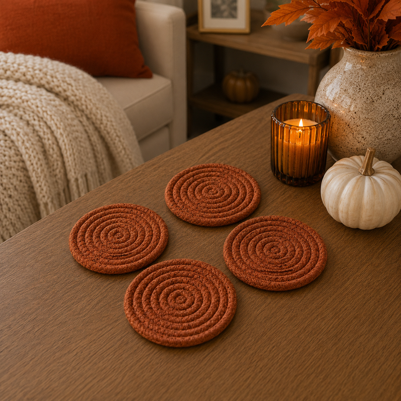 Fall Fabric Coasters