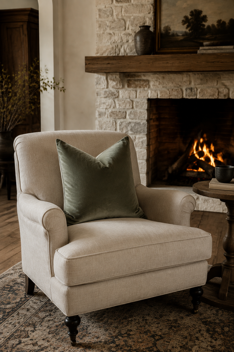 Juniper Pillow Cover | Green Velvet