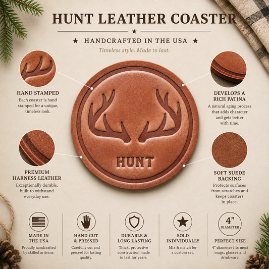 Hunt Leather Coaster