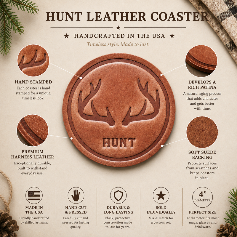 Hunt Leather Coaster
