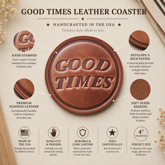 Good Times Leather Coaster