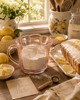 Rose Flower Cottage Farmhouse Glass Measuring Cup - Large