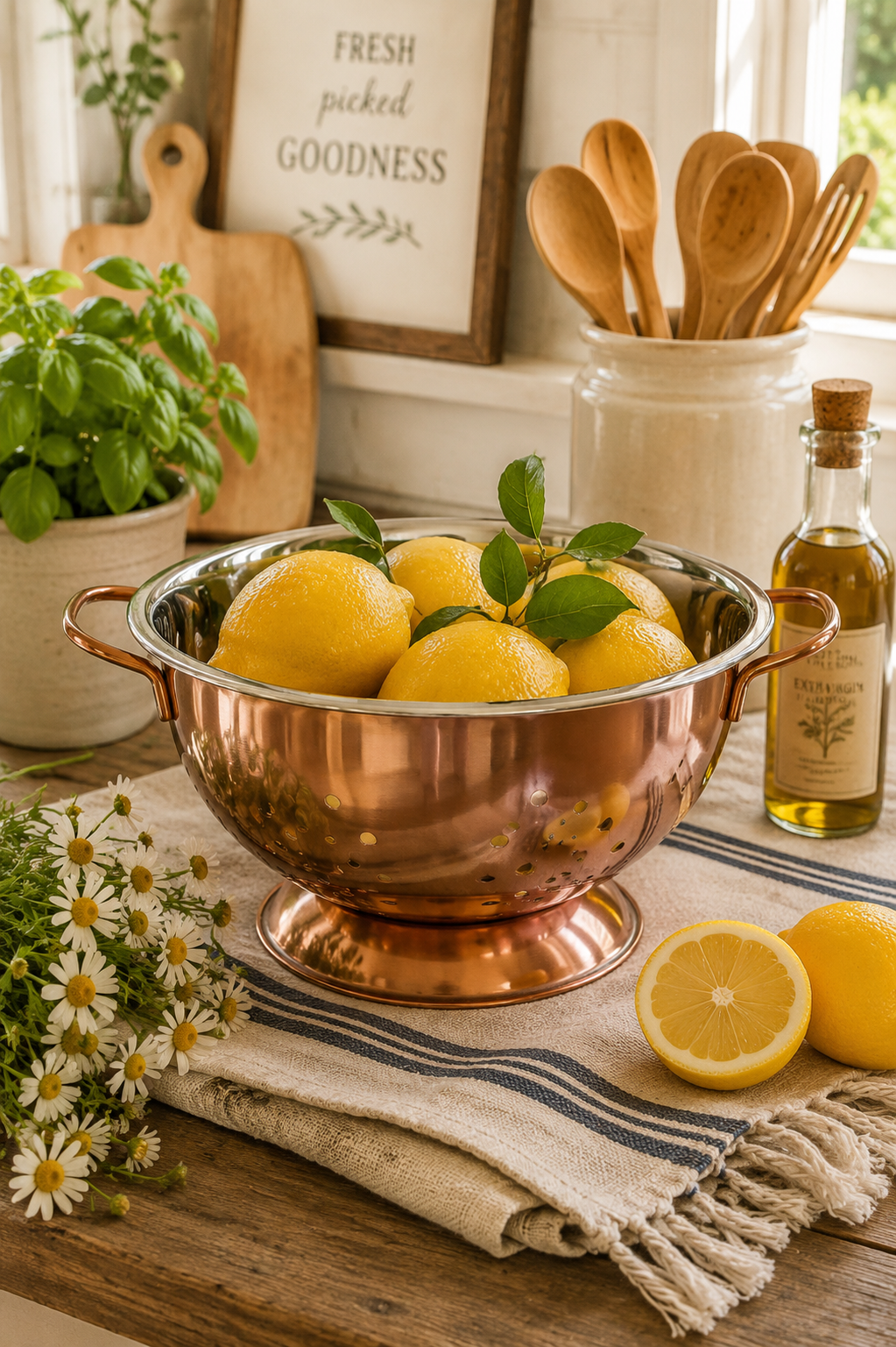 Stainless Steel Rose Gold Colander
