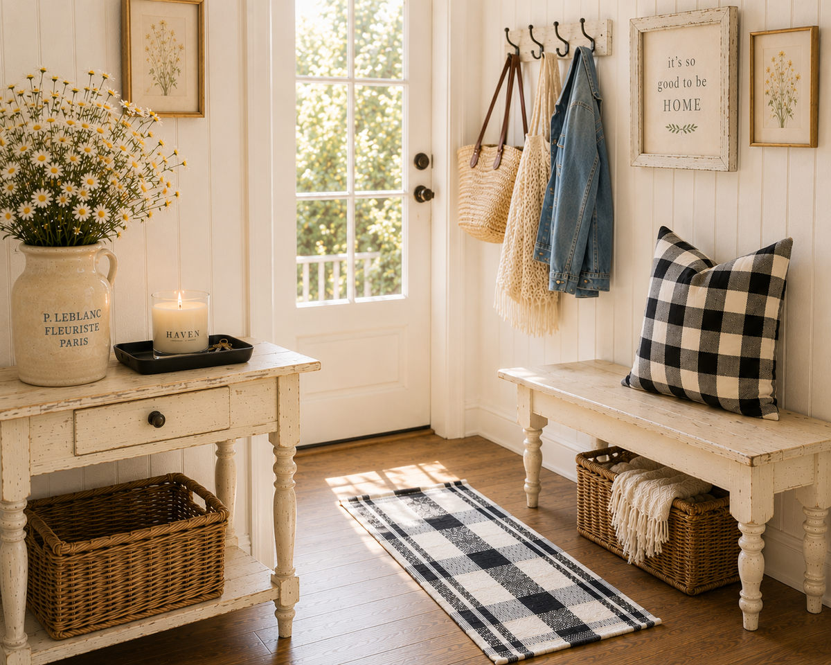 Farmhouse Entryway Set – Stylish Décor & Functional Organization