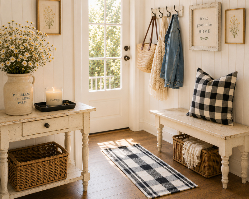 Farmhouse Entryway Set – Stylish Décor & Functional Organization