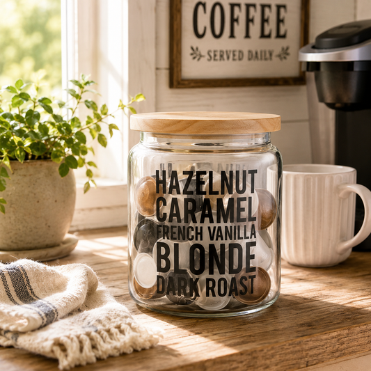 Coffee Roast Glass Canister