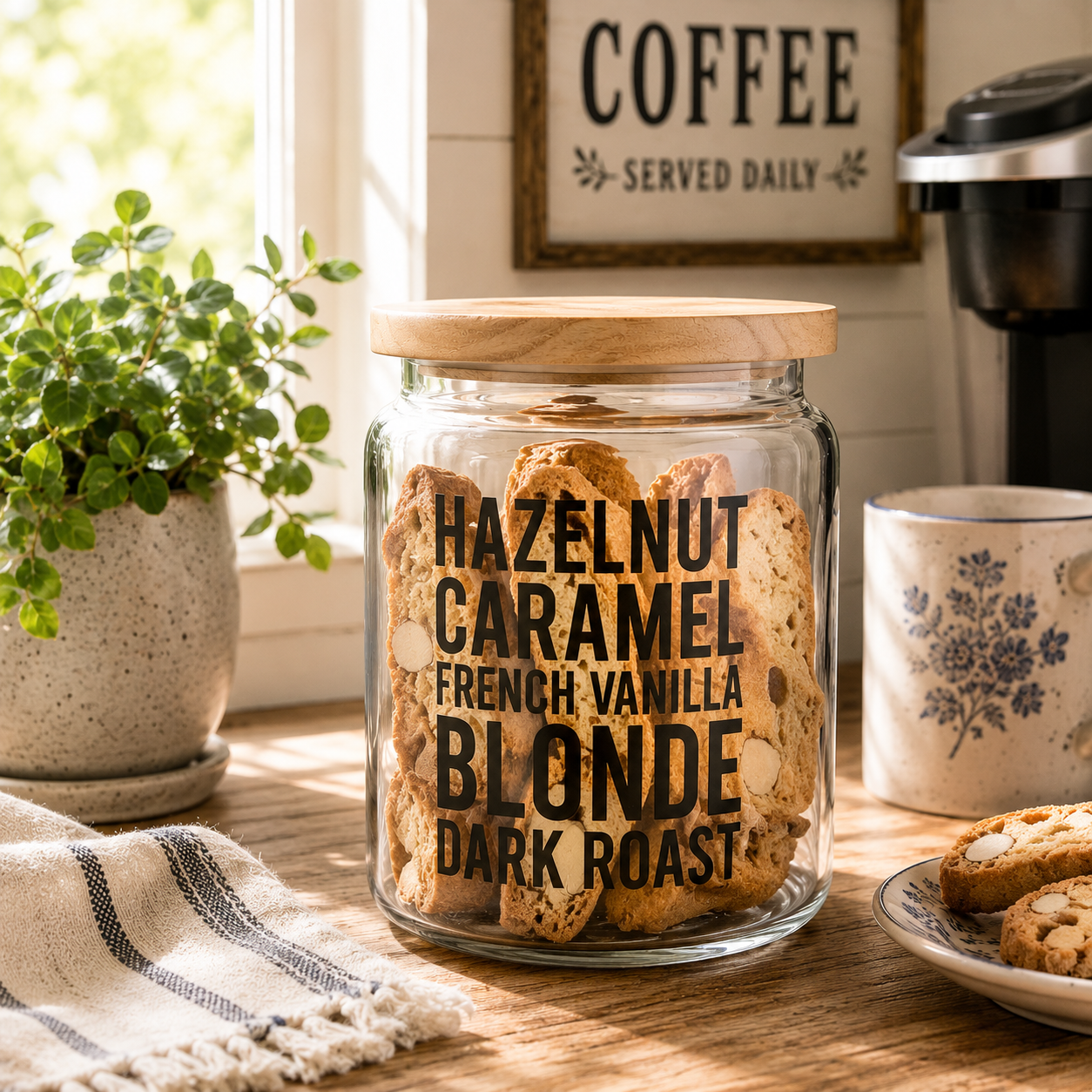 Coffee Roast Glass Canister