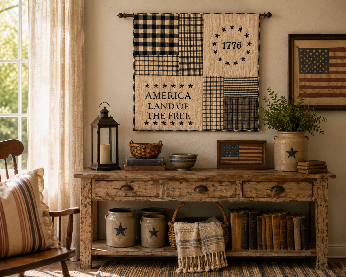 My Country Quilted Lap Throw