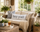 Hey Y’all Farmhouse Lumbar Pillow