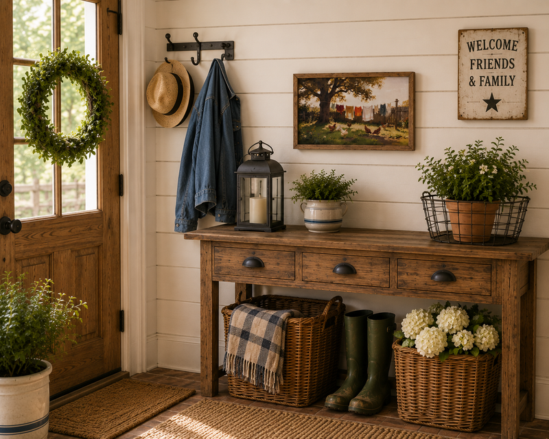 Laundry and the Chickens Farmhouse Laundry Room Wall Art