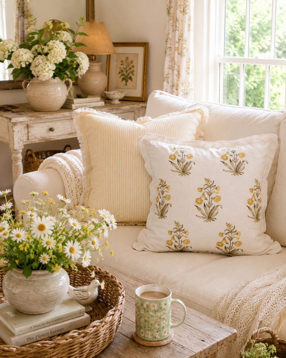 Magnolia Ticking Stripe Pillow Cover
