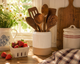 Farmhouse Ceramic Utensil Holder