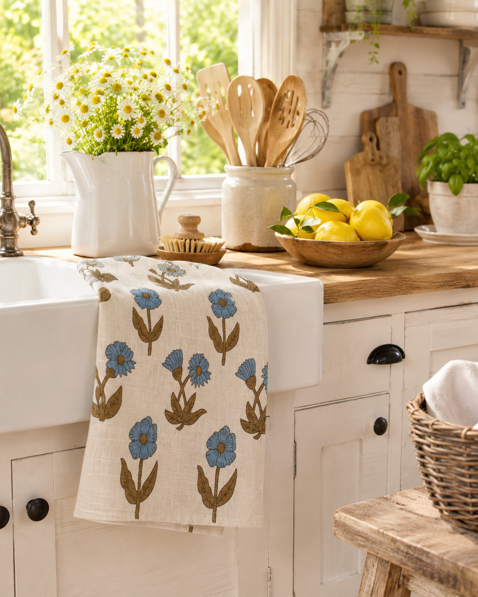 Floral Cottage Farmhouse Kitchen Towel