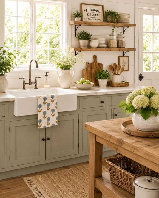 Floral Cottage Farmhouse Kitchen Towel