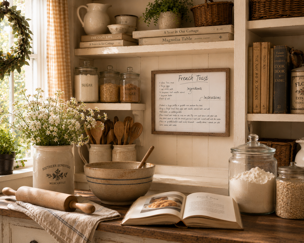 French Toast Recipe Farmhouse Kitchen Sign