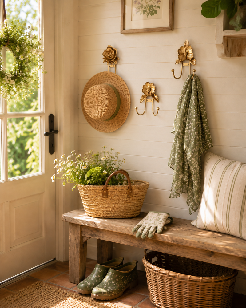Floral Cottage Farmhouse Wall Hooks
