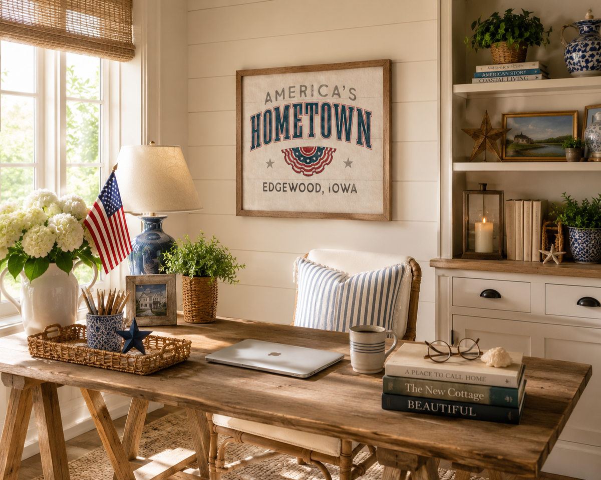 Personalized America’s Hometown Heirloom Wall Art