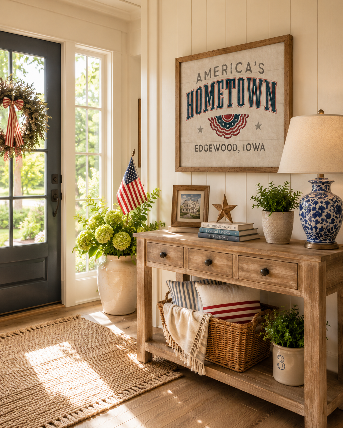 Personalized America’s Hometown Heirloom Wall Art